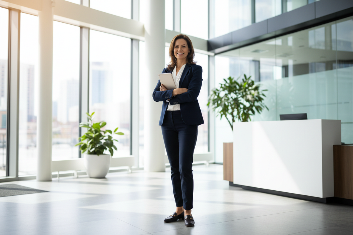 smiling property manager